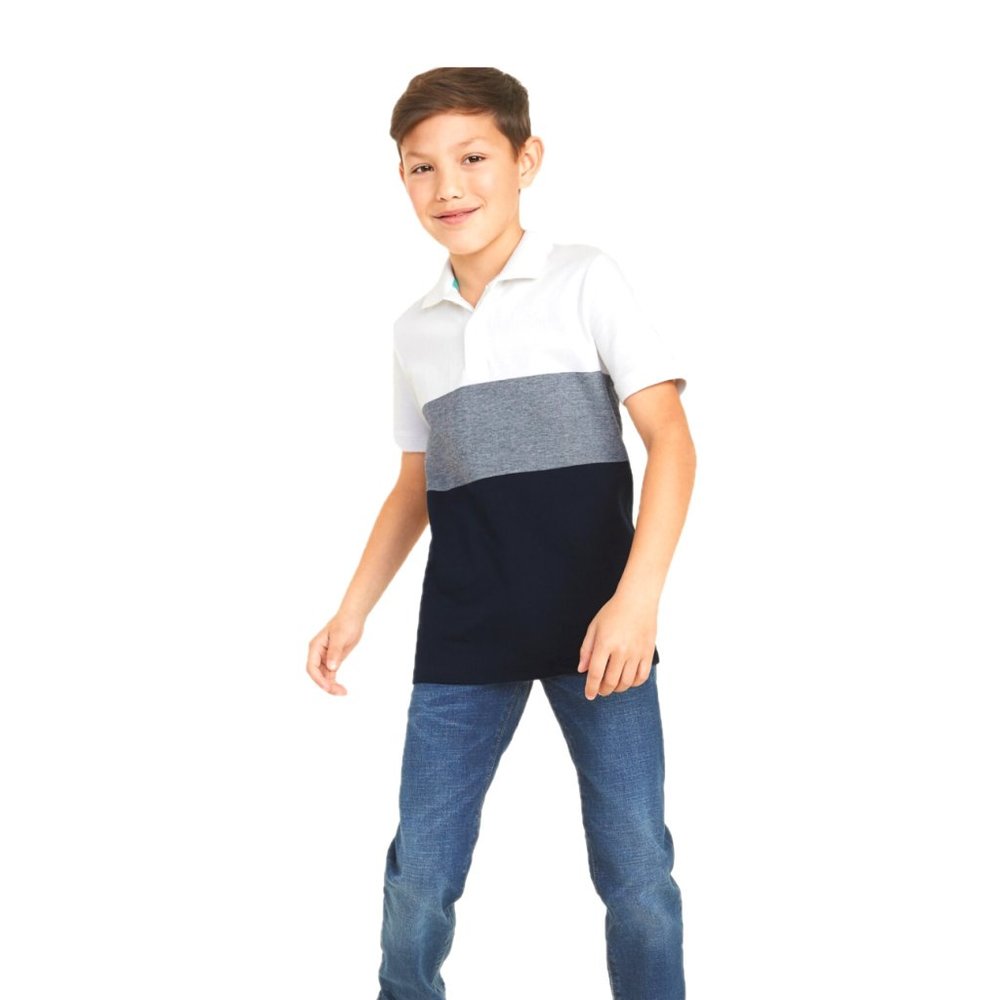 Old Navy Color-Blocked Built-In Flex Pique Polo